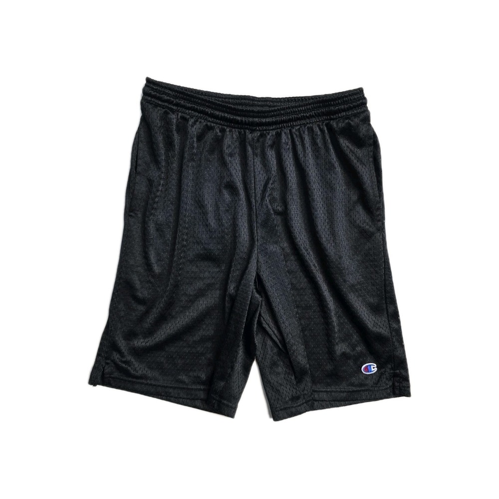 Champion Men's Mesh Shorts Small Black Drawstrings